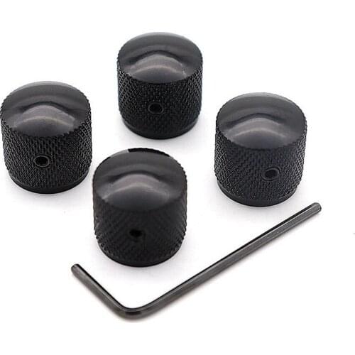 4pcs Guitar Knobs Metal Potentiometer Dome Knob Control Knob Volume Audio for Electric Guitar Bass