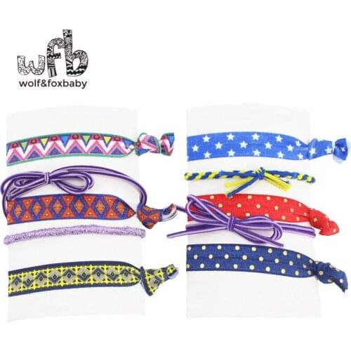 5pcs/pack 23 patterns Rubber hair band Sparkling patterns fashion girls accessories ribbon bands headwear accessory hair rope