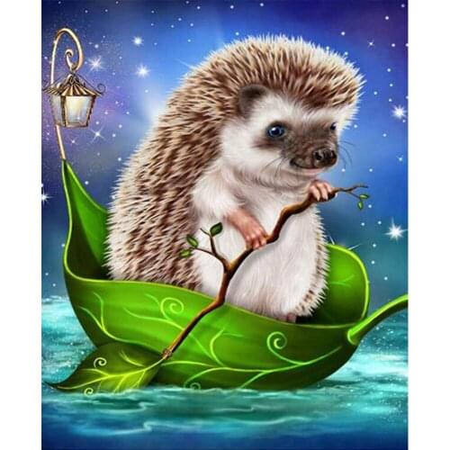 5D DIY Diamond Painting "Animal hedgehog" 3D Diamond Embroidery Animal Full Square Picture Of Rhinestones Decor Painting TY535