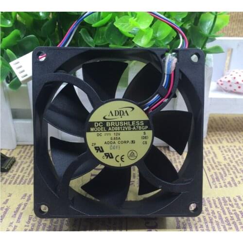 ADDA DC 12V 0.65A AD0812VB-A7BGP 8025 80x80x25mm server inverter axial cooler cooling pwm blower fan