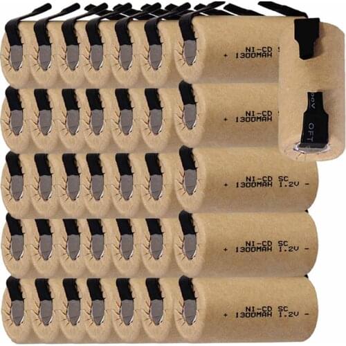 36 pcs SC batteries power tool battery SUB C rechargeable batterie 1300mah nicd 42.5mm*22mm overseas warehouse fast ship