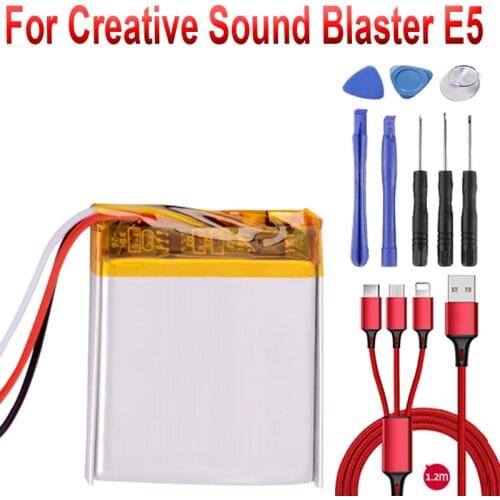 Battery for Creative Sound Blaster E5 Li-Polymer Rechargeable Accumulator Pack Replacement 3.7V/3.8V 3500mAh High capacity