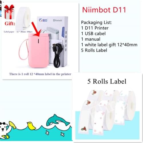 Nimbot d11 Wireless tag printer Handheld Pocket labels bluetooth printer thermal label printer(4 colour)
