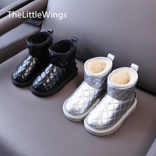 Childrens Snow Boots Winter 2021 New Boys Fashion School Keep Warm Girls' Princess Cotton Shoes 1-3-15 Years Old Comfortable