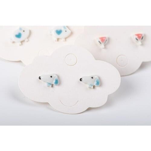 DIY Small Ceramic Stud earrings Flower Geometric Animal Stud Earrings earring for woman jewelry accessories wholesale #KZ432