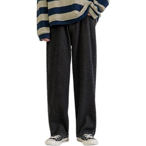 Mid Rise Soft Solid Color Long Work Jeans for Party Men Jeans Mid Rise Soft Solid Color Long Work Jeans for Party