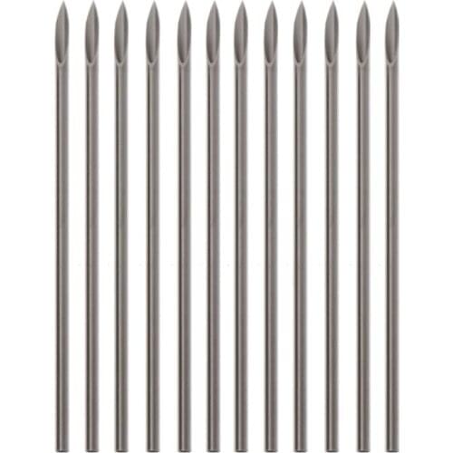 10pcs Stainless Steel Body Piercing Needle Sizes 12g 13g 14g 15g 16g 18g 20g