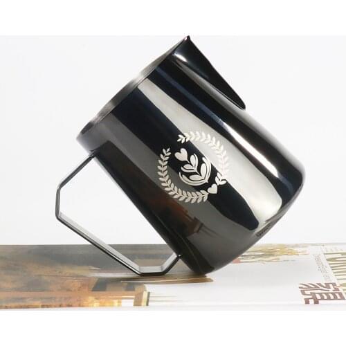 Stainless Steel Frothing Coffee Pitcher Pull Flower Cup Cappuccino Milk Pot Espresso Cups Latte Art Milk Frother Frothing Jug