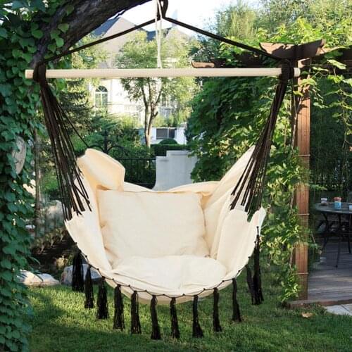 Hammock Chair Garden Swing Seat Swing Hanging Chair for Students Adults Balcony Bedroom Patio #CW