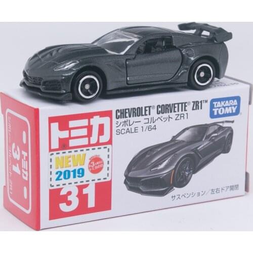 Takara Tomy Tomica No. 31 Chevrolet-Corvette ZR1 Diecast Car Scale 1:64 Model Alloy Toys for Boys with NEW Lable