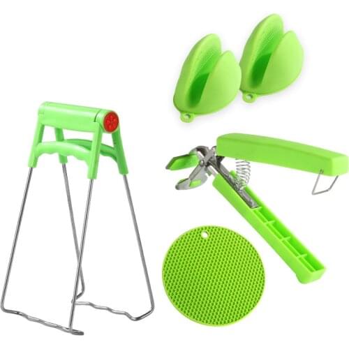 4-Piece Set kitchen Accessory Cookware Anti-Scalding Pot/Bowl/Pan/Bow Clamp Gripper Glove Silicone Pad Gadgets For Kitchen