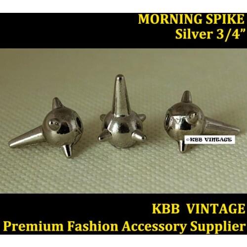 100pc MORNING Spike Screwback Spike Rock DIY Stud 3/4"Silver