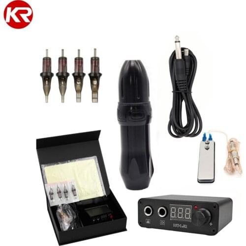 New Tattoo Pen Tattoo Rotary Machine Gun Tattoo Kit Set Mabuchi Motor Strong Quiet Tattoo Supply Makeup