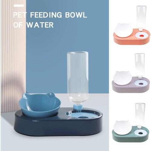 New Cat Food Water Feeder Bowl Pet Automatic Drinking Fountain Kitten Puppy Feeding Supplies Small Dog Pet Supplies