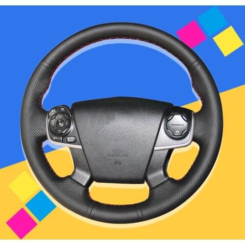 Auto Braid On The Steering Wheel Cover for Toyota Camry 2012 2013 2014 2015 Car Wheel Covers Interior Accessories Car-styling