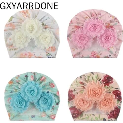 Wholesale Baby Fashion Sun Flower Hat Newborn Cap Fetal Cap Basin Warm Girl Boys Cute Hats Kids Winter Hat 2020 Hot Sale New