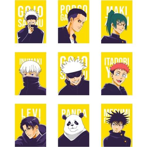 Japanese Anime Poster Jujutsu Kaisen Picture Living Room Bedroom Wall Artist Home Decoration Painting Retro Canvas Poster
