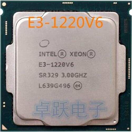 Intle E3-1220V6 3.0 GHz dort cekirdekli islemciler bilgisayar CPU E3-1220 V6 scrattered adet E3 1220 V6