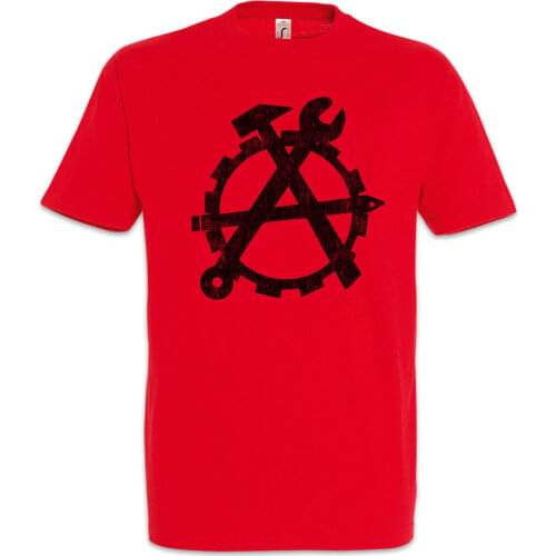 Workers Anarchy T-Shirt Socialism Communism Hammer Sickle Karl Marx Class