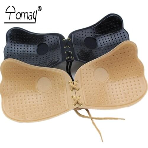 Sexy Invisible Sports Bra Women Self-Adhesive Push Up Fly Bras Backless Running Yoga Bra Seamless Fitness Underwear