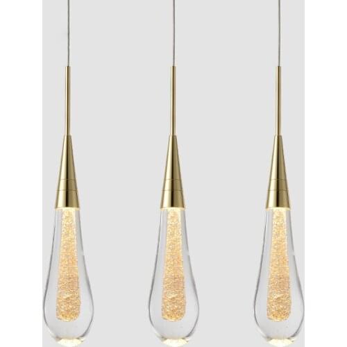 Modern Creative Glass Led Pendant Lights Nordic Gold Hanging Lamps Restaurant Home Lamp Indoor Lighting Staircase Light Fixtures