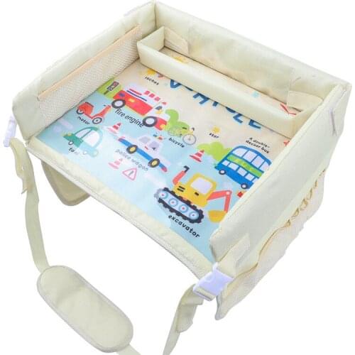 Waterproof Table Car Seat Tray Storage Kids Toys Infant Holder Children Dining Drink Table In-car Accessories Baby Fence