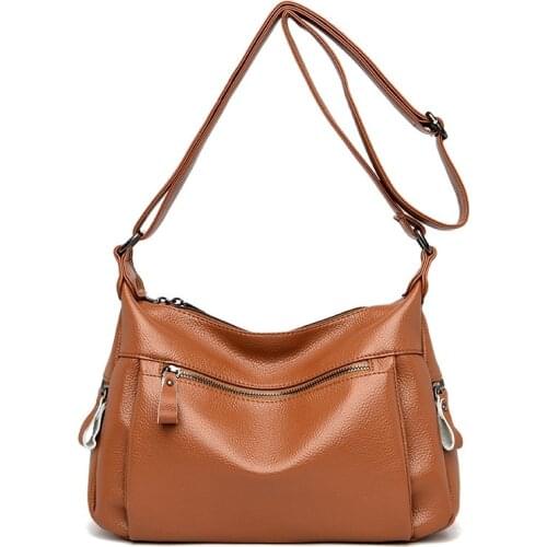 Fashion Women Shoulder Bag Genuine Leather Elegant Tote Handbag High Quality Female Messenger Bags Classic Ladies Hand New C1236