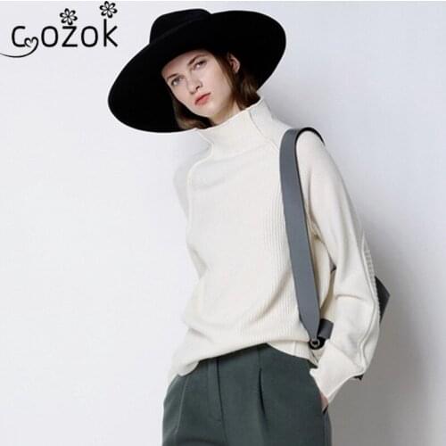 Sweater Women Autumn Winter New Casual Lazy Wind Turtleneck Same Style Thickened Jumper Loose Solid Knitted Fashion Sweater