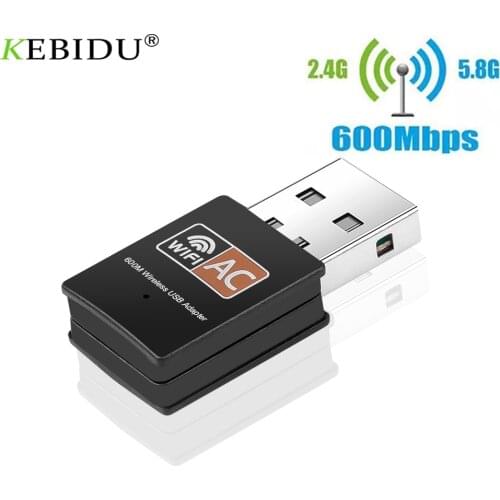 USB WiFi Bluetooth Adapter 600Mbps Dual Band 2.4/5Ghz Wireless External Receiver Mini WiFi Dongle Network Card For PC Laptop