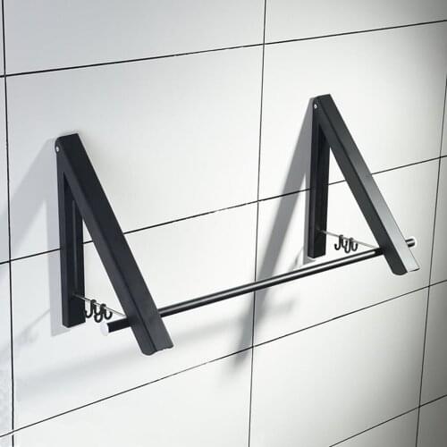 Towel Rack Retractable Clothes Drying Rack Folding Collapsible Triangular Cloth Storage Laundry Room Indoor Outdoor Hanging Rod