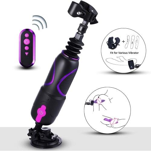 G-Spot Vibrator Sex Machine with Suction Cup, Hismith KlicLok Pro Traveler Replaceable Thrusting Dildo with Remote Controller