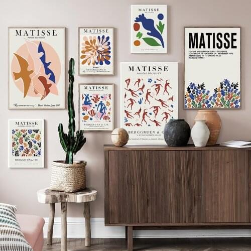 Matisse Woman Body Leaf Dove Vintage Abstract Wall Art Canvas Painting Nordic Posters Prints Wall Pictures For Living Room Decor