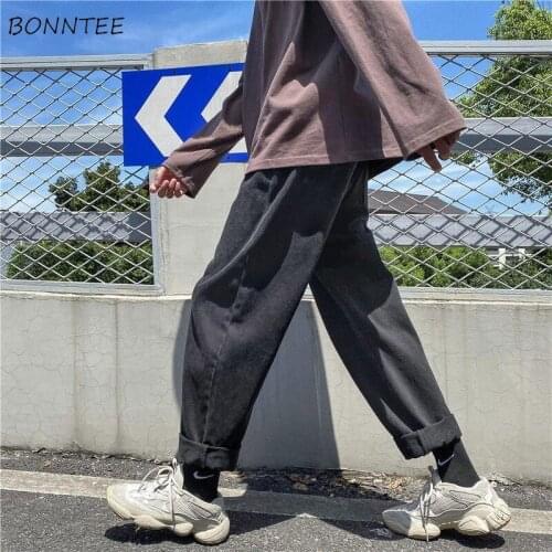 4 Colors Harem Jeans Women Elastic Waist Korean Style Trendy BF Unisex Couple Ulzzang Streetwear College Leisure Female Bottom