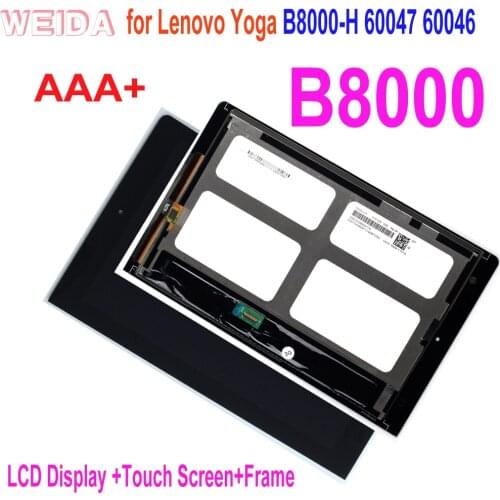 AAA+ 10.1'' LCD for Lenovo Yoga B8000 B8000-H Tablet 10 60047 60046 LCD Display Touch Screen Digitizer Assembly with Frame Tools