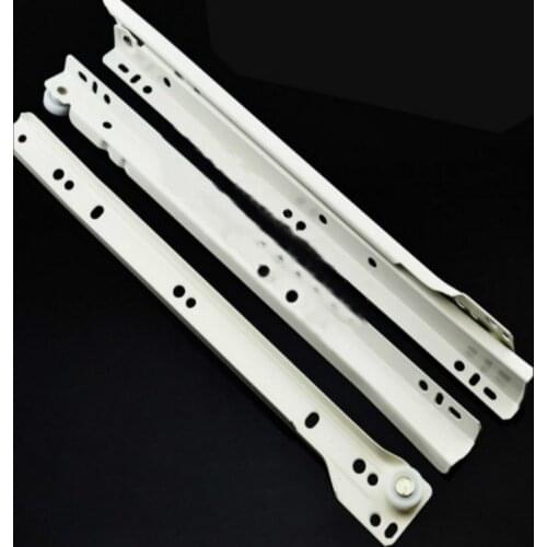 1set drawer Cabinet metal roller Track Slides Rails for Furniture Computer Table Chute Cabinet Keyboard drawer Roller