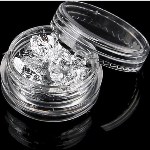 1 Box Gold Silver Nail Art Foil Paper Irregular Aluminum Foil Nail Art Sticker 3D Glitter Nail Decoration UV Gel Polish Shiny