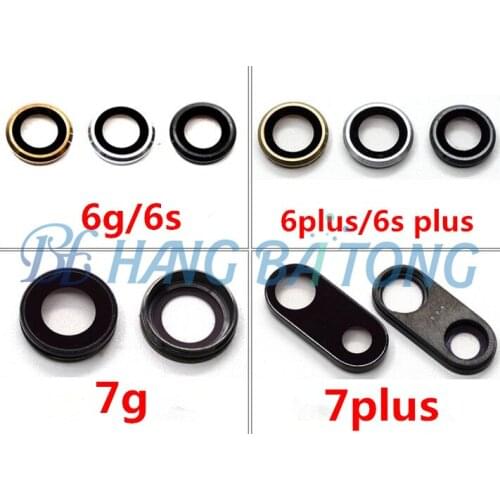 10pcs A+ High Quality Back Camera Lens Glass Cover Ring Replacement Repair Parts For iPhone 6 6s plus 7 7 Plus