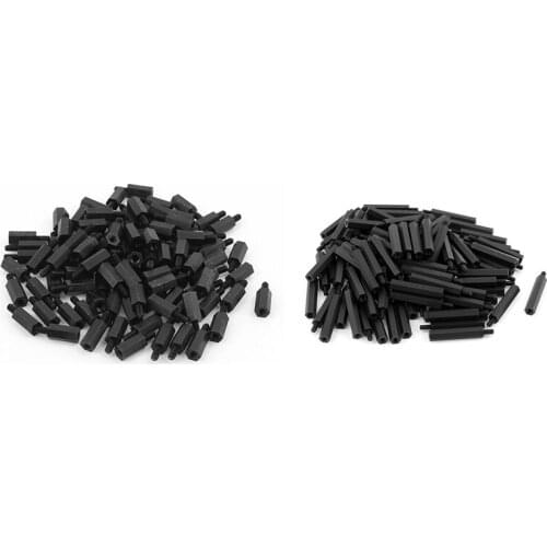 200 Pcs Nylon Spacer Hex Stand-Off Pillar for Motherboard, 100Pcs M3 12mm+6mm & 100Pcs M3 Thread 30+6mm