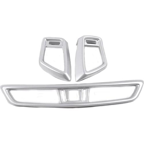 3Pcs Car AC Vent Center Air Conditioning Outlet Cover Trim for Nissan Qashqai J11 X-Trail X Trail T32 2014-2020 Silver