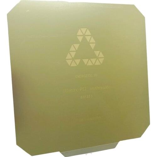 ENERGETIC 220x220mm 3D Printer Wanhao i3 Spring Steel PEI Build Surface + Sticker With Cut Corner For Monoprice Anet A8 Hotbed