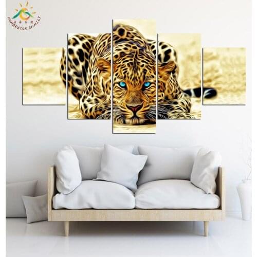 Lepord Animal Print canvas painting abstract Wall Art Modern Art artwork Poster Canvas Picture wall frames for living room