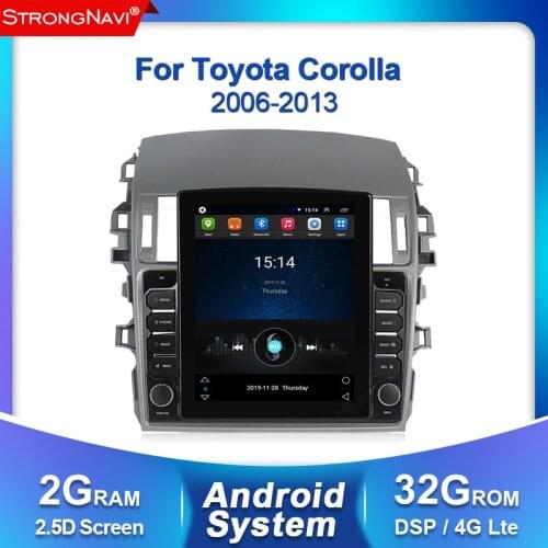 Tesla Android 2G+32G DSP Car Radio Multimedia Player GPS Navigation For Toyota Corolla E140 E150 2006-2013 4G LTE WIFI BT