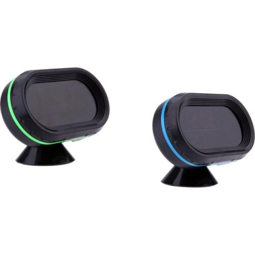 Car Thermometer Temperature Meter 12V 24V Battery Voltmeter Voltage Meter Tester Monitor Electronic Clock Luminous Alert