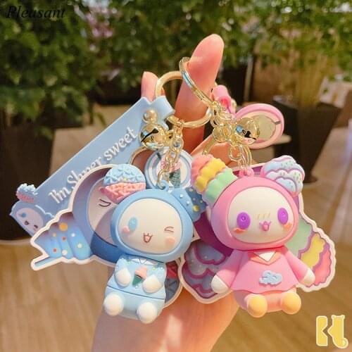 Cartoon Cute Little Girl Sweetheart Keychain Female Car Key Pendant Creative Men and Women Bag Pendant Keychain Gift