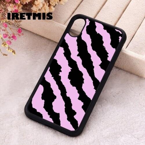 Iretmis 5 5S SE 2020 Phone Cover Case for iPhone 6 6S 7 8 Plus X Xs XR 11 12 Mini Pro Max Silicone TPU Purple Zebra Animal print