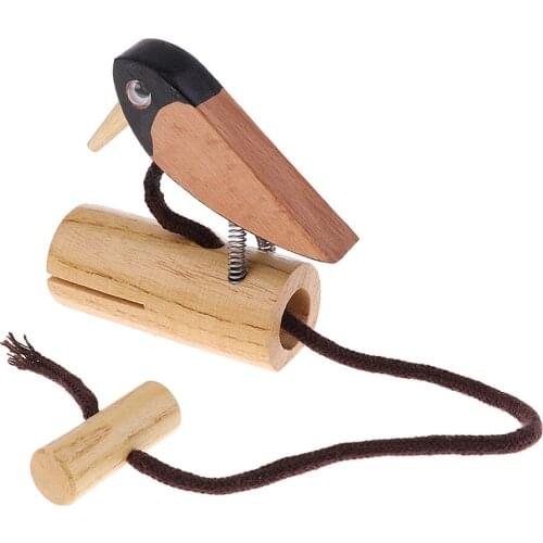 Wooden Bird Clapper Wood Shaker Rattle for Children Kids Early Educational Toys