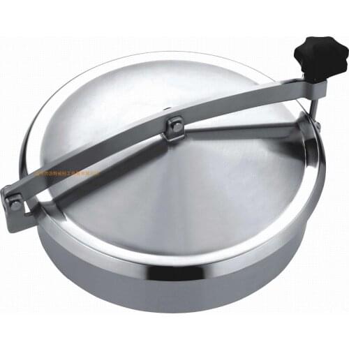 Hygienic 500mm Round Tank Manway SS316L Stainless Steel Non-pressure Manhole