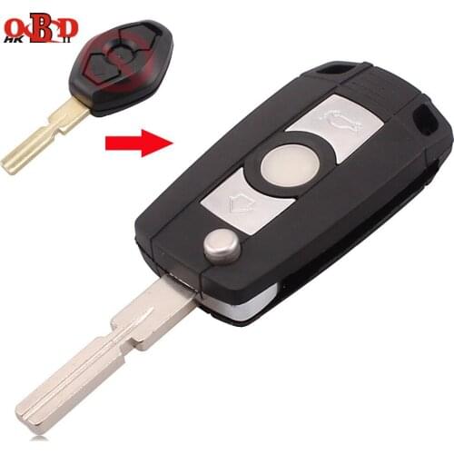 HKOBDII Folding Flip Remote Key Case Refit BMW 3 5 7 SERIES,Brand New Replacement Car Key Shell HU58 Blade
