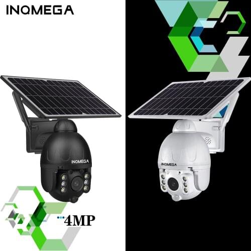 INQMEGA 4MP WIFI Solar Monitor Outdoor Security Protection Video Surveillance Detachable Solar Panel PIR Solar Security Camera