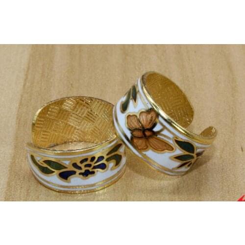 Folk sculpture, cloisonne ring, double dragon dolphin pattern ring, multi style, national wind ornament jewelry